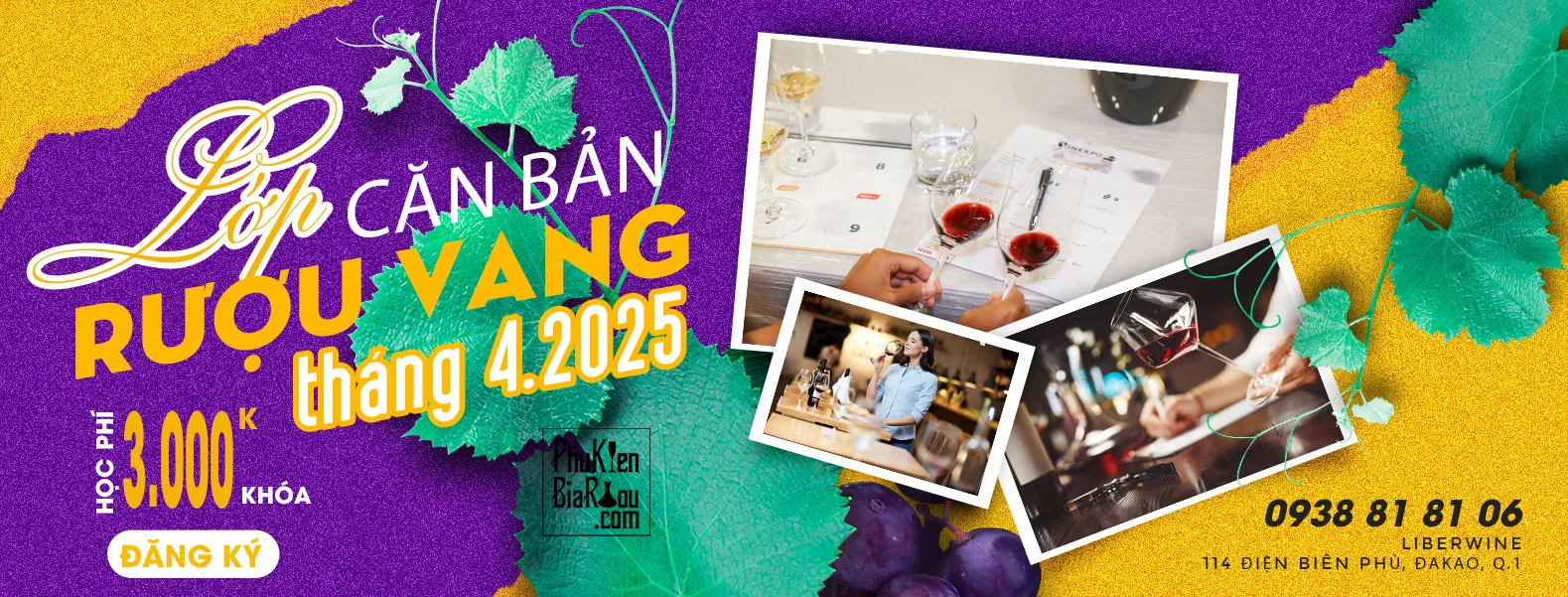 Thời khóa biểu lớp rượu vang tháng 4/2025