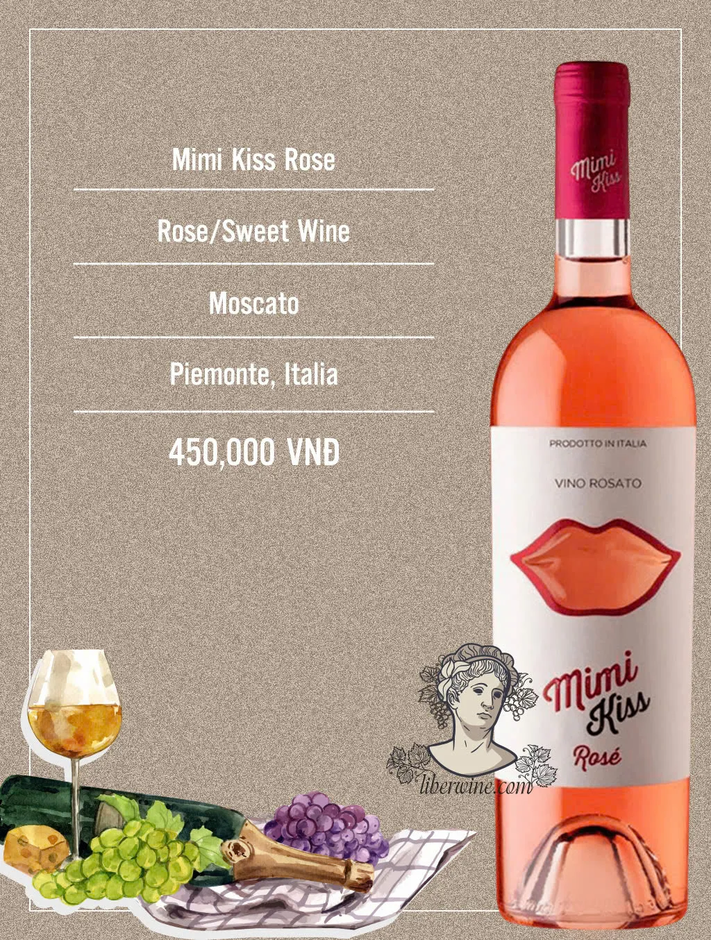 Vang hồng ngọt Mimi Kiss